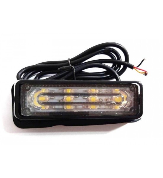 Lampă Stroboscopică 04D cu 4 SMD LED-uri - Culoare Albă