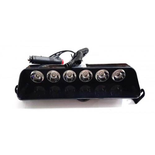 Lampa stroboscopica, 6 leduri cu lupa, inalta intesitate, lumina alba, 12v