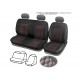 Set huse scaun, 2+1 negru cu albastru Set huse scaun, 2+1 negru cu albastru