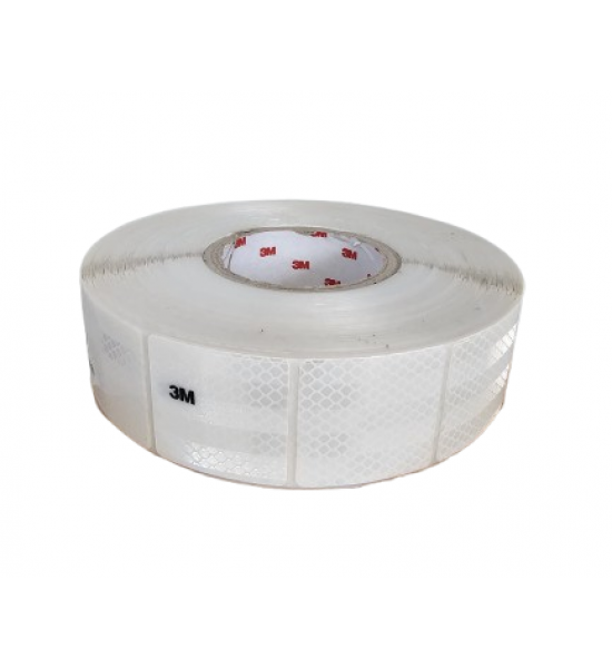 Bandă reflectorizantă întreruptă, 3M, rolă 45 metri, albă