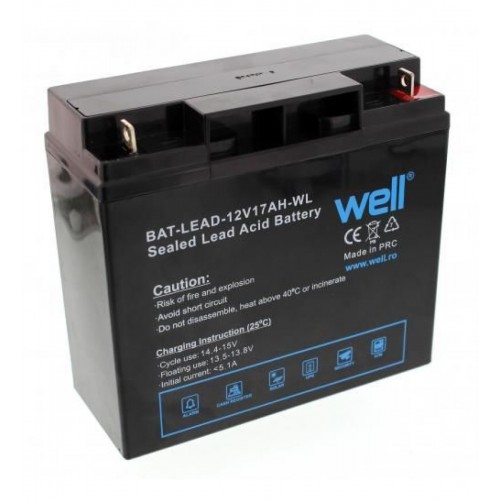 Acumulator plumb acid Well 12V 17AH, terminal L1