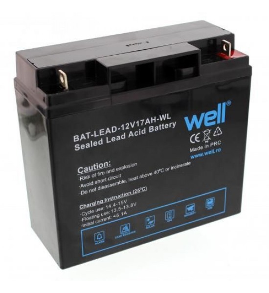 Acumulator plumb acid Well 12V 17AH, terminal L1 Acumulator plumb acid Well 12V 17AH, terminal L1