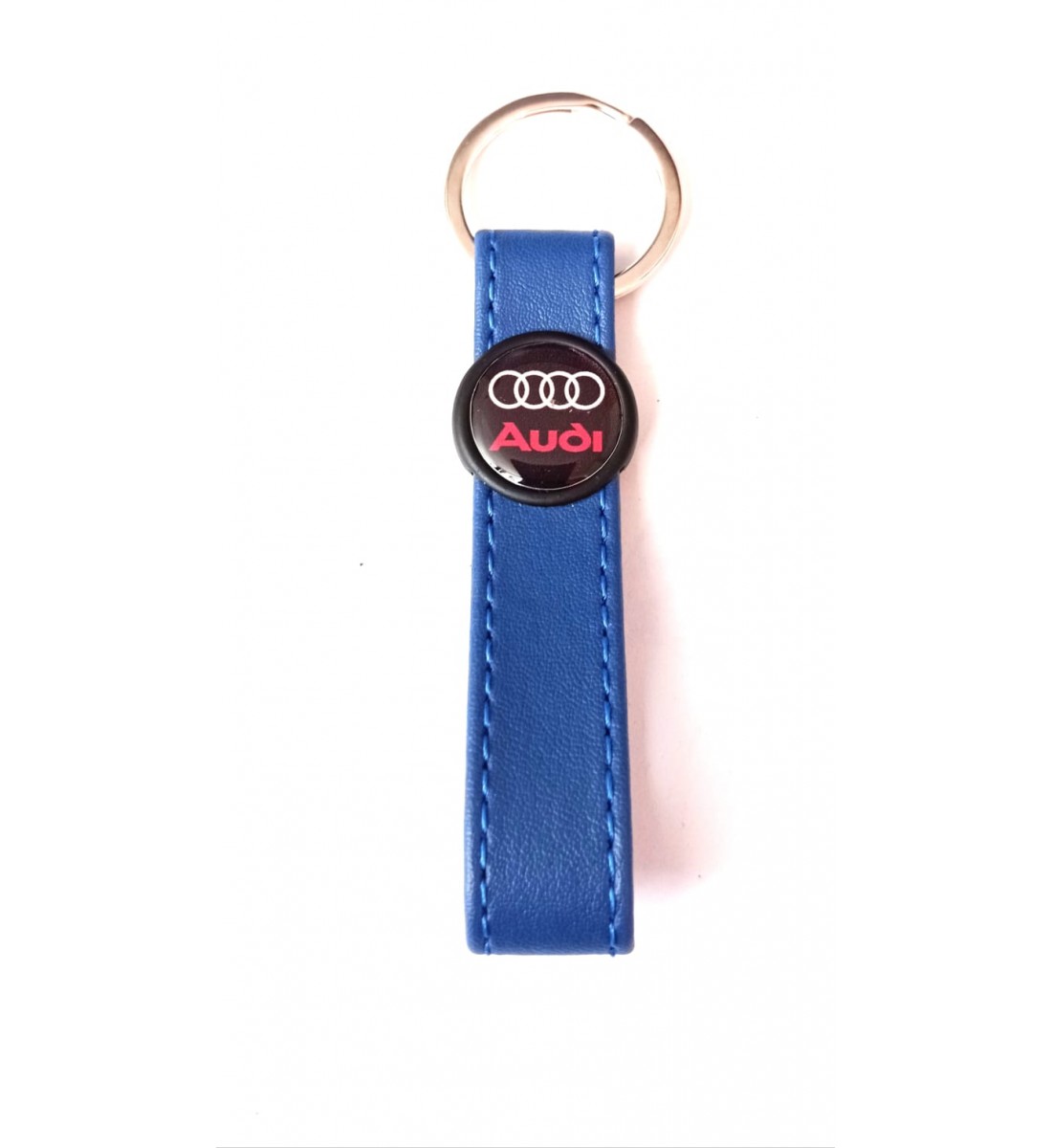 Breloc Chei, Piele Albastra, Logo Audi