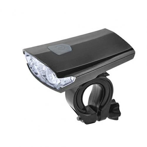 Lanterna far bicicleta 2 Super LED-uri, aluminiu, incarcare USB