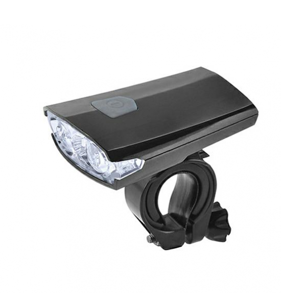 Lanterna far bicicleta 2 Super LED-uri, aluminiu, incarcare USB Lanterna far bicicleta 2 Super LED-uri, aluminiu, incarcare USB