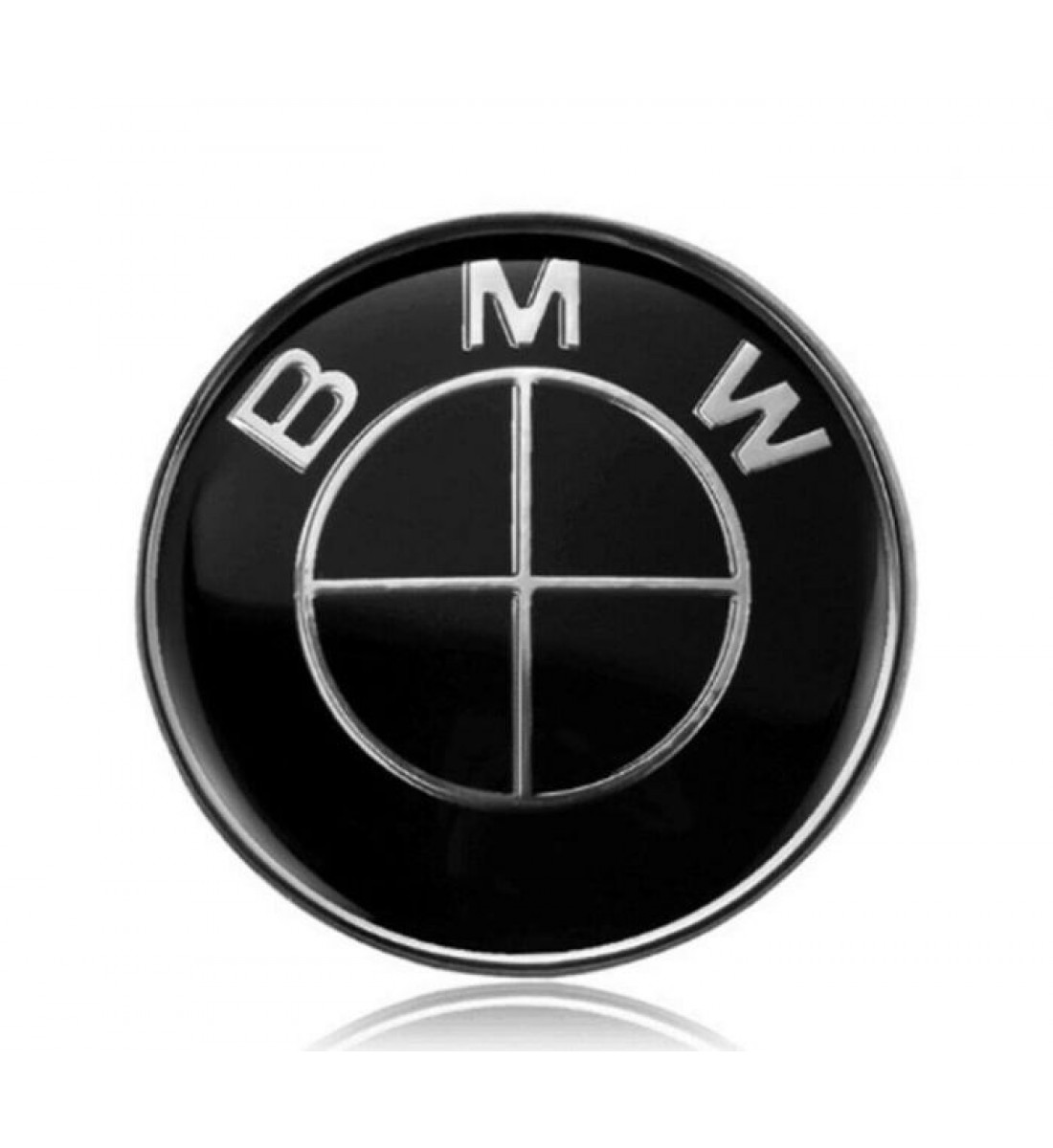 Emblema capota BMW, 74 mm, neagra