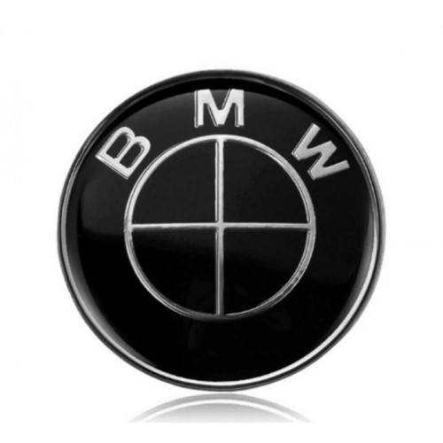 Emblema capota BMW, 74 mm, neagra