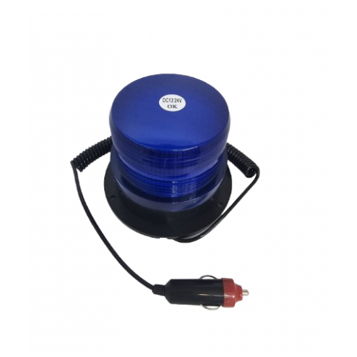 GIROFAR AUTO, LUMINĂ ALBASTRA, MAGNETIC, 12- 24V