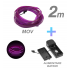 Fir cu neon, mov, 2M, 3V, alimentare baterii