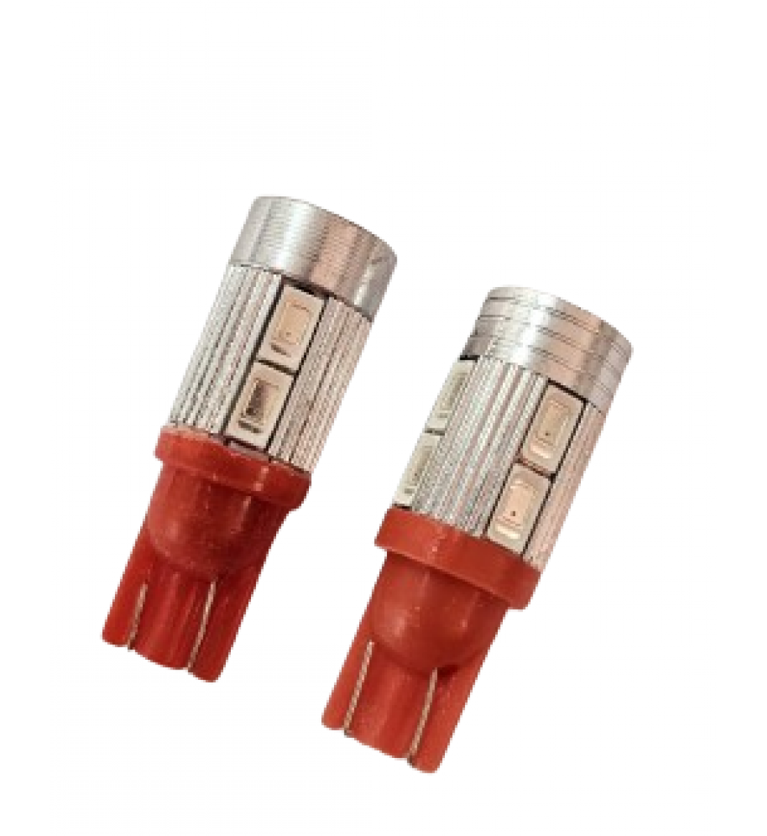 Set 2 Becuri  Auto, W5W/T10/501, 10  Smd, cu lupa, lumina rosie
