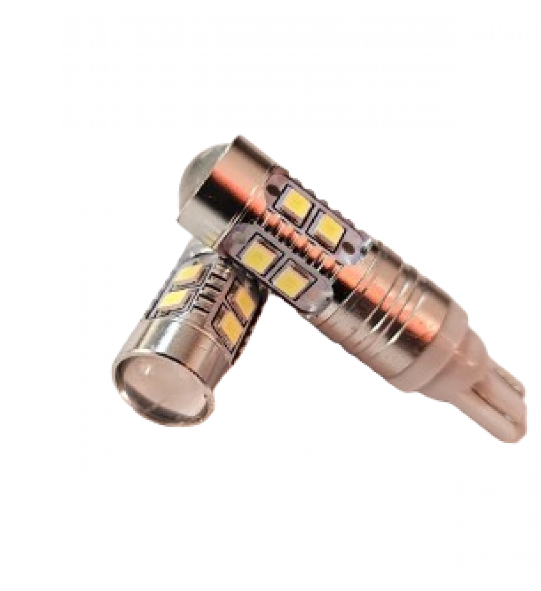 Set 2 Becuri  Auto, W5W/T10/501, 10  SMD,cu lupa, lumina alba