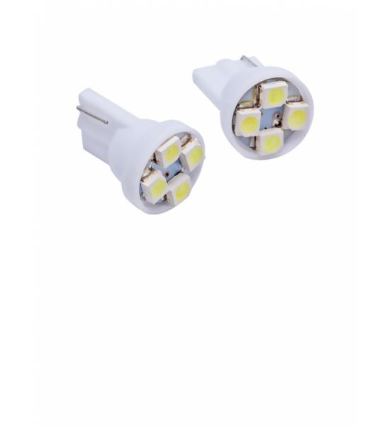 Set 2 Becuri  Auto, W5W/T10/501, 4  SMD, lumina alba