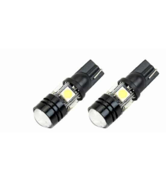 Set 2 Becuri  Auto, W5W/T10/501, 4  SMD tip 5050, lumina alba, 12V