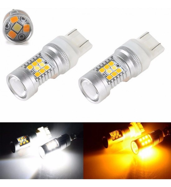 Set 2 becuri auto 7443/T20-28 Smd 12-28V CANBUS