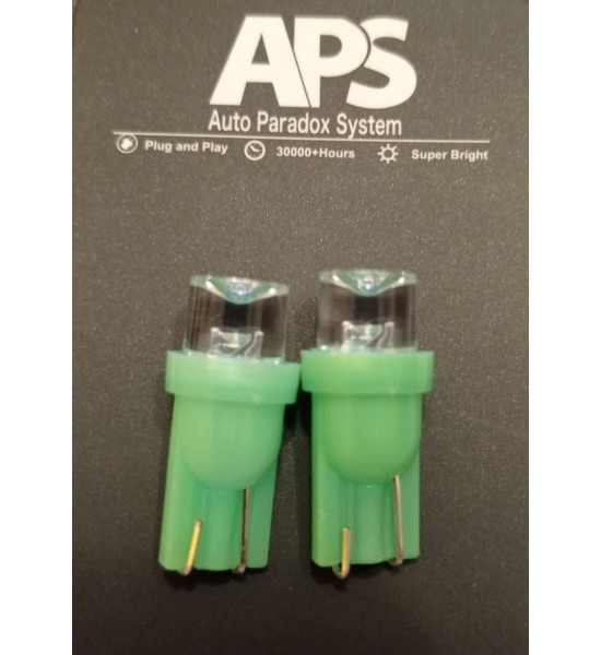 Set 2 Becuri  Auto, W5W/T10/501, 1  Smd, lumina verde