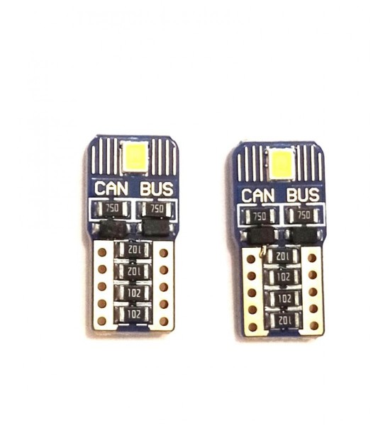 Set 2 Becuri  Auto, W5W/T10/501, 1  SMD tip 3030, lumina alba