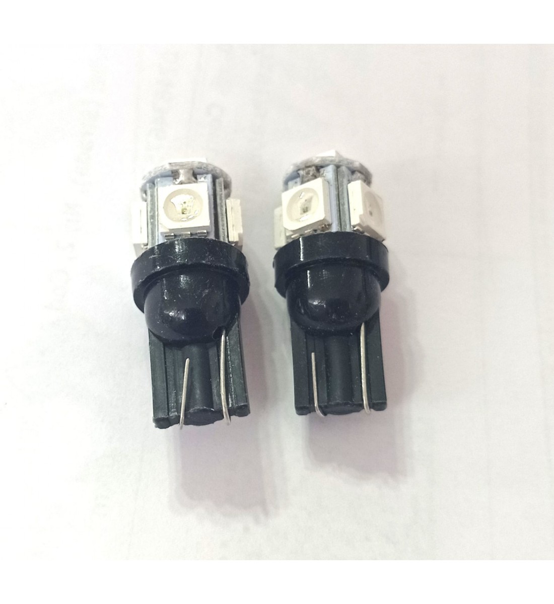 Set 2 Becuri  Auto, W5W/T10/501, 5  smd C, lumina RGB, 12v