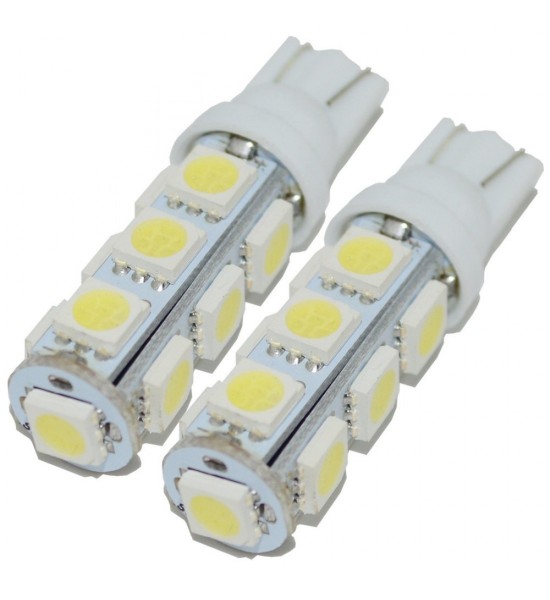 Set 2 Becuri  Auto, W5W/T10/501, 13  SMD tip 5050, 12V, ALB