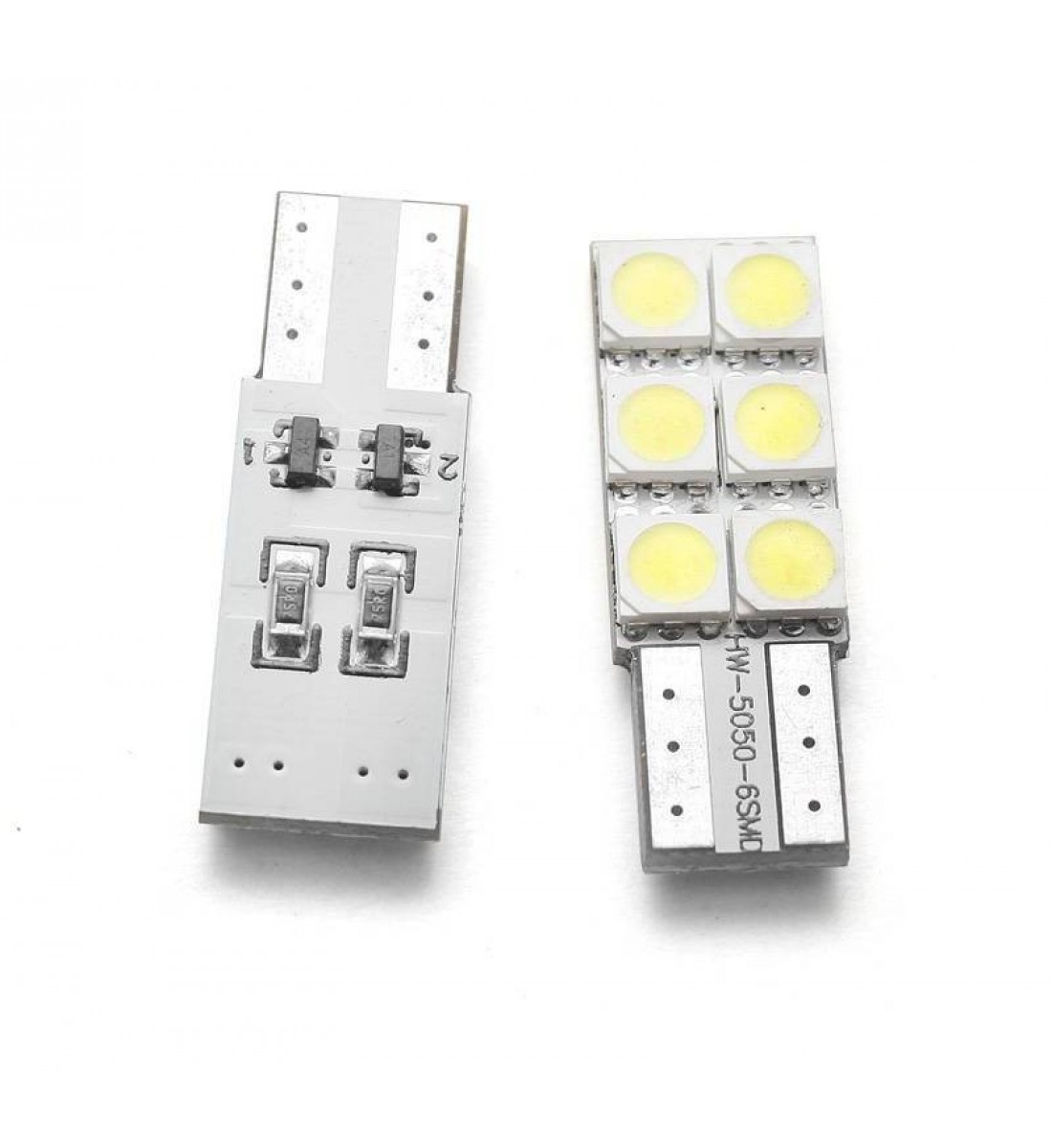 Set 2 Becuri  Auto, W5W/T10/501, 6  Smd A, lumina alba