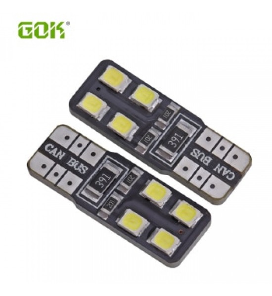 Set 2 Becuri  Auto, W5W/T10/501, 8 SMD tip 2835, Canbus, lumina alba