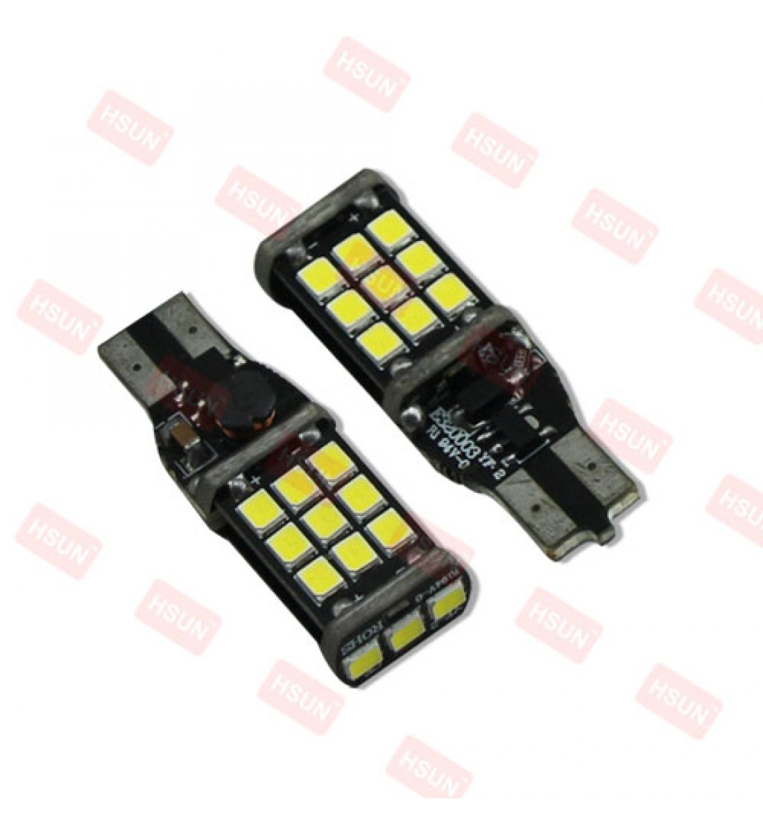 Set 2 Becuri auto T15, 21  SMD tip 2835, 12-24v-CANBUS-alb