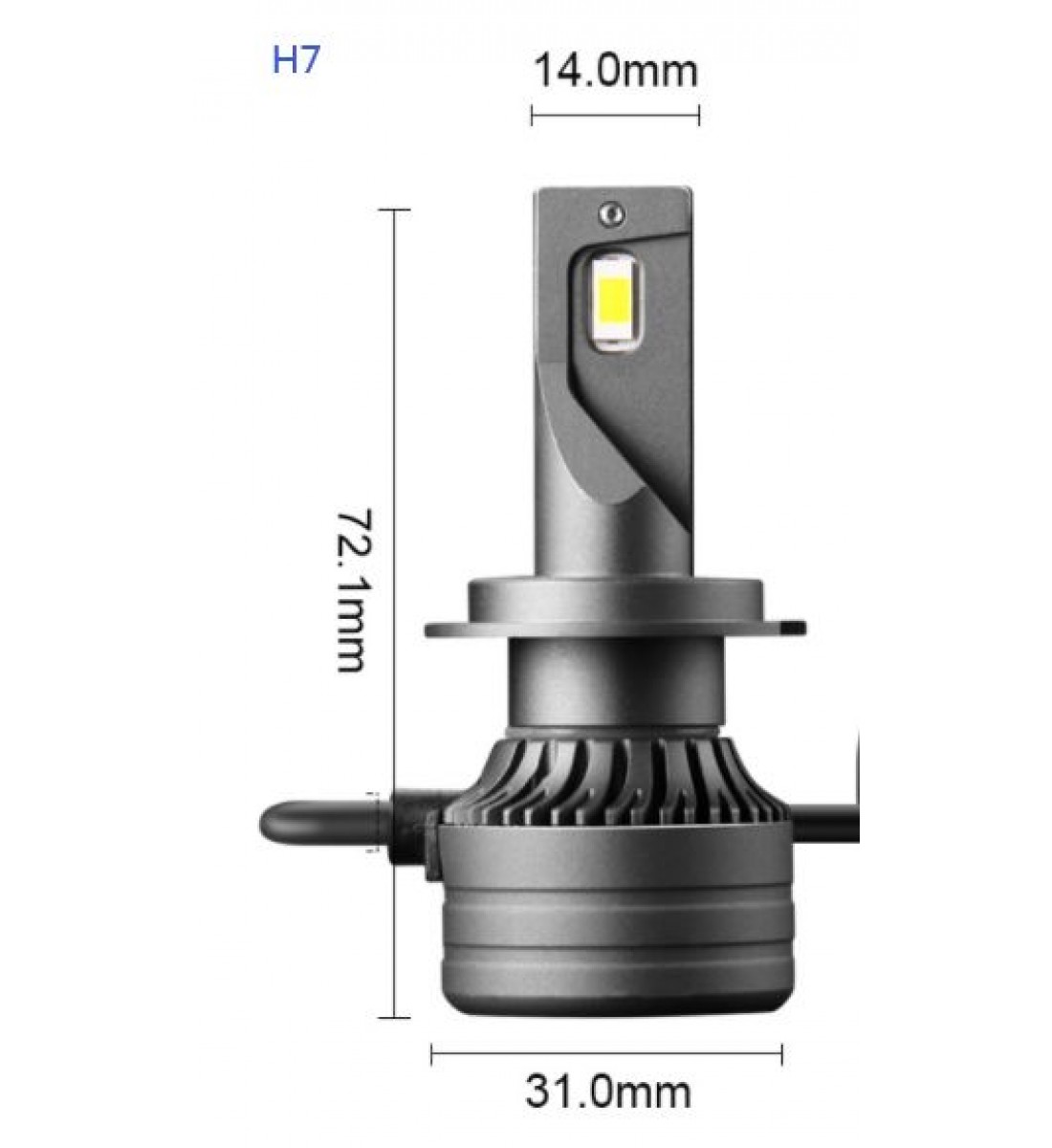Set 2 Becuri LED Auto, L7, H7, 12V, 50W, Canbus