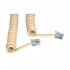 Cablu receptor spiralat 4.5m alb