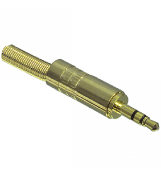 Mufa jack 3.5mm stereo gold