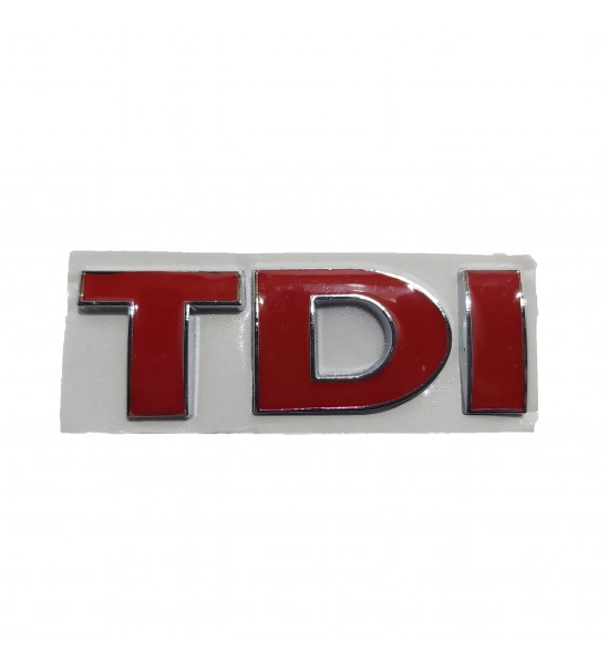 Emblema Sticker, VW TDI, rosu full  Emblema Sticker, VW TDI, rosu full