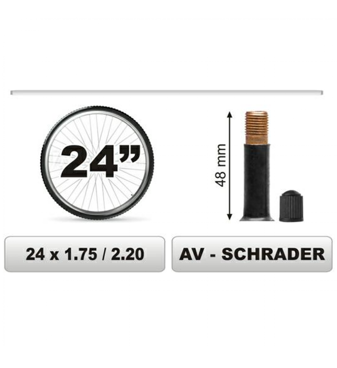 Camera pentru bicicleta 24 x1.75