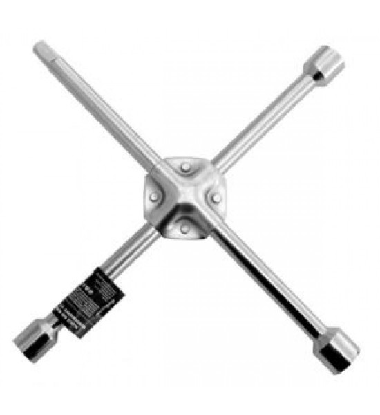 Cheie cruce pentru roti, 17 mm/19 mm/21 mm, Argintiu Cheie cruce pentru roti, 17 mm/19 mm/21 mm, Argintiu