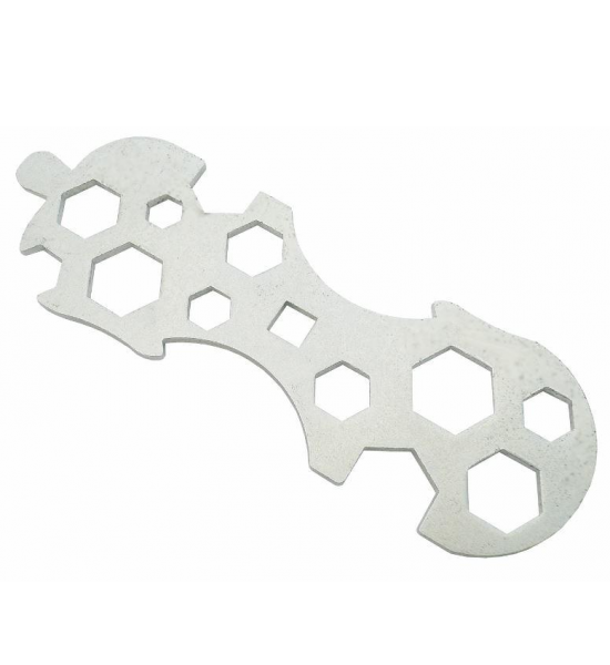 Cheie multifunctionala pentru bicicleta, Otel, 15 in 1, Argintiu Cheie multifunctionala pentru bicicleta, Otel, 15 in 1, Argintiu