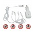 Incarcator auto 5 in 1 cu 4 adaptoare si o iesire USB, alb