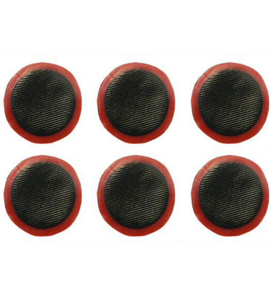 Set 6 petice de reparare pentru bicicleta, 3 cm, Negru