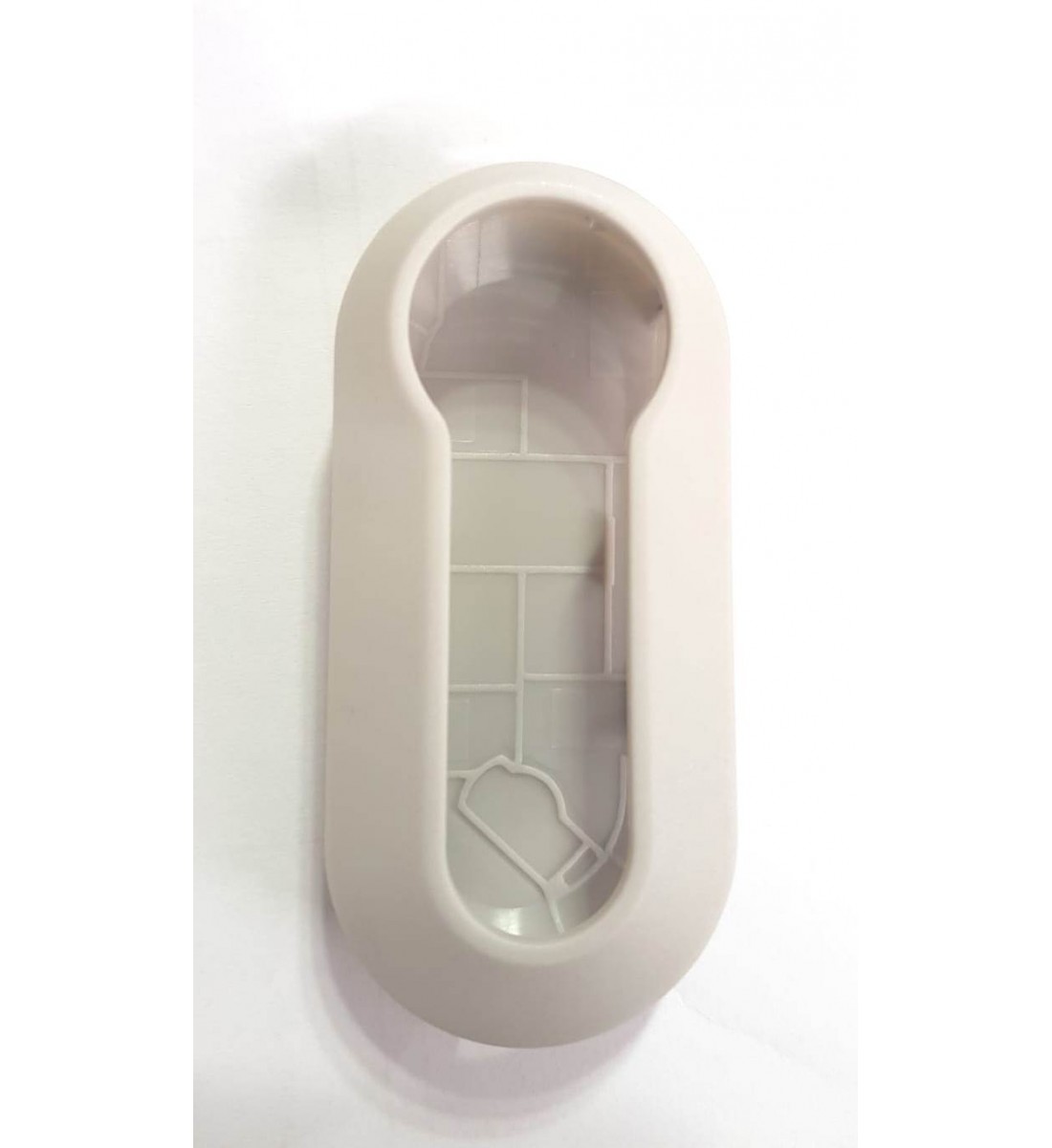 Husa pentru cheie after market,compatibila cu  Fiat, gri deschis,fara logo