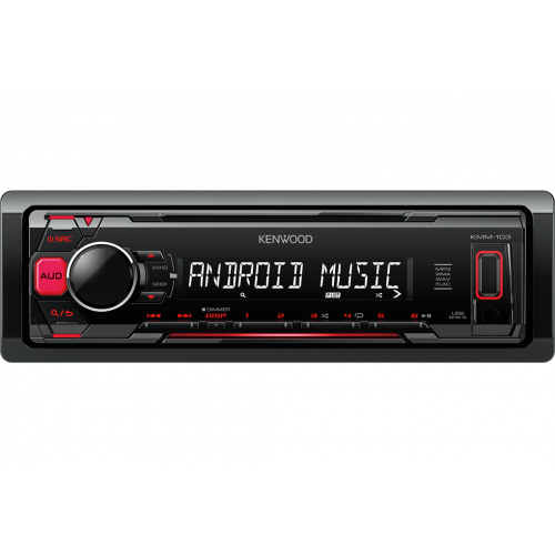 KENWOOD KMM-103RY RADIO CU USB, ROSU