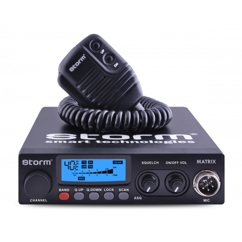 Statie Radio CB Storm Matrix,12-24V, AM/FM, ASQ, SQ, SCAN Tehnologie SMD