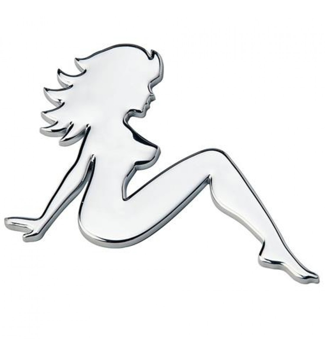 Emblema Sticker Cromată Girl Emblem PIN UP (60x85mm)