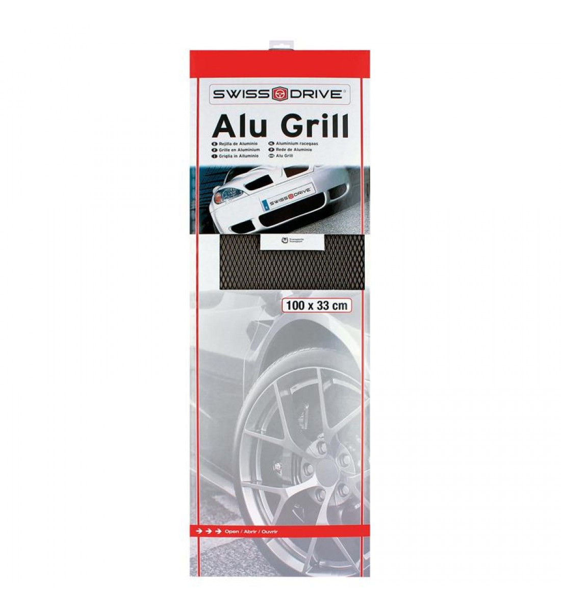 Grila din aluminiu pentru bara de protectie 33x100 CM , NEGRU