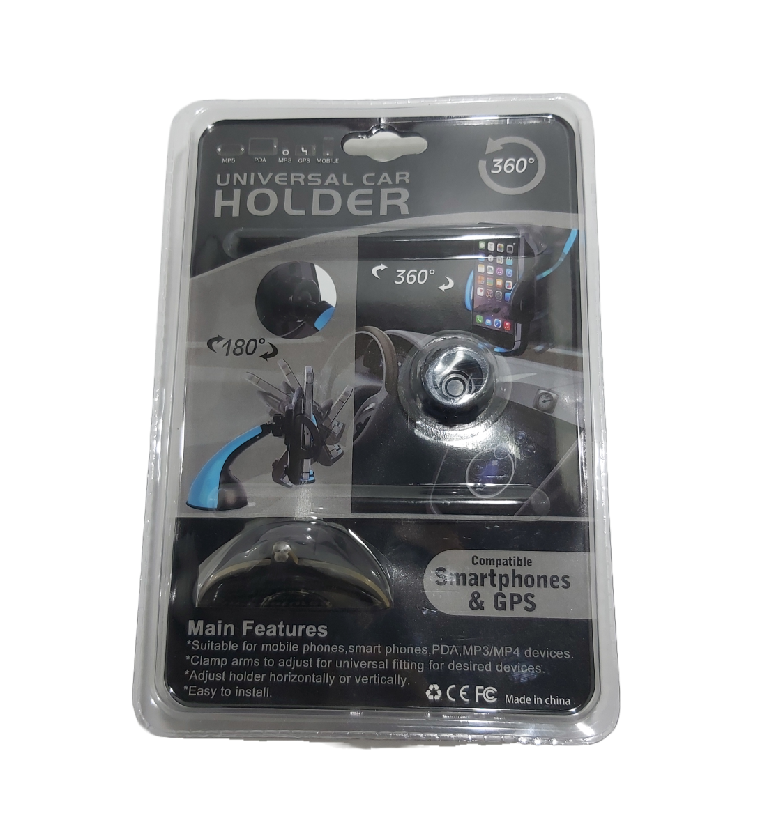 Suport telefon cu ventuza, rotativ 180 grade