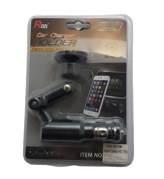 Suport si incarcator telefon, cu ventuza, 12 - 24 v, 2A Suport si incarcator telefon, cu ventuza, 12 - 24 v, 2A