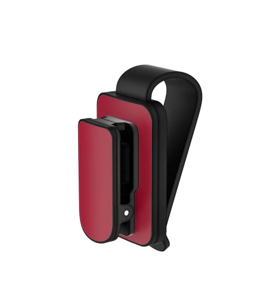 Suport universal pentru ochelari, tip clemă, roșu cu negru Suport universal pentru ochelari, tip clemă, roșu cu negru