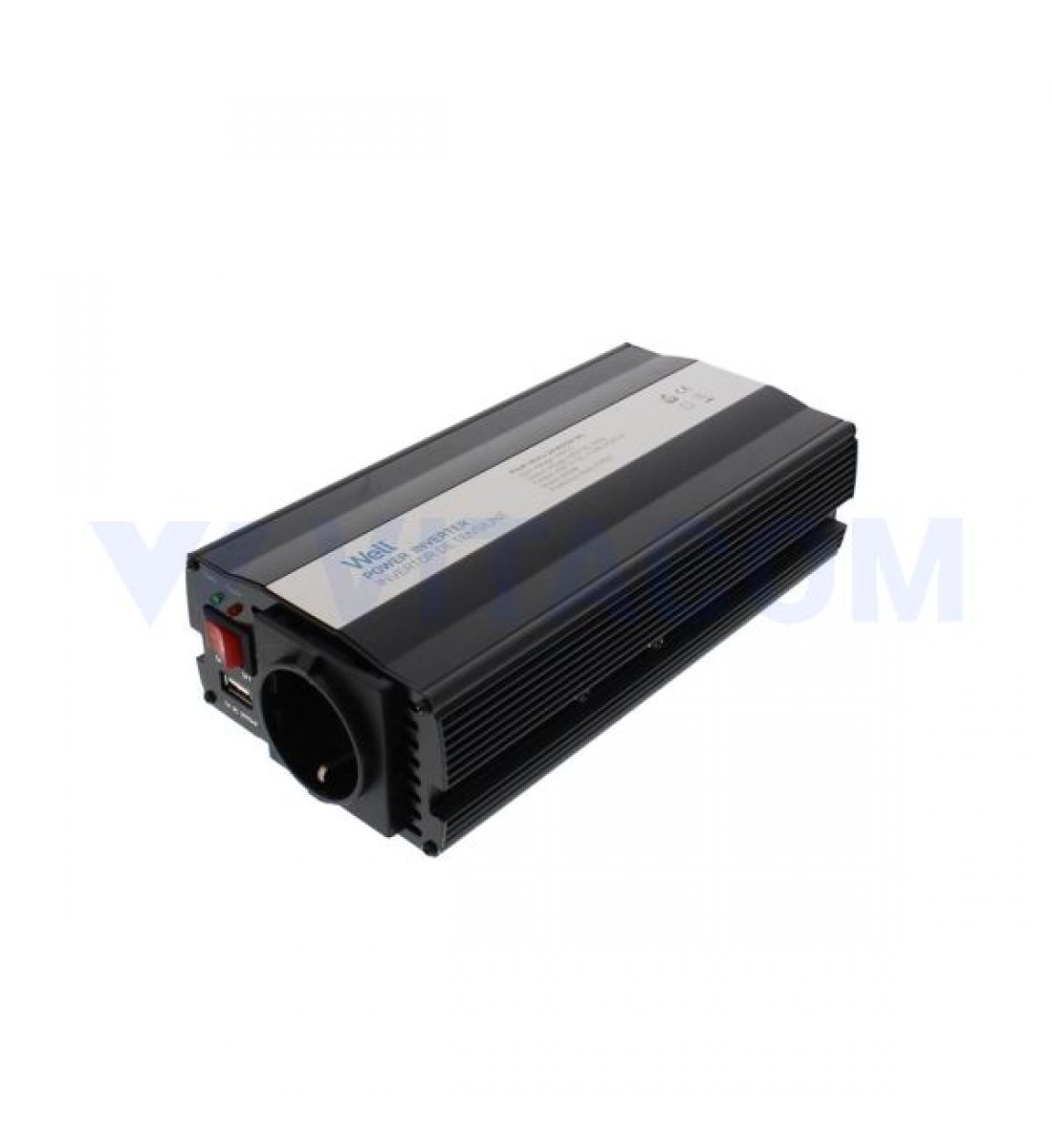 Invertor de tensiune 24V -> 220V, USB, 600W, Well