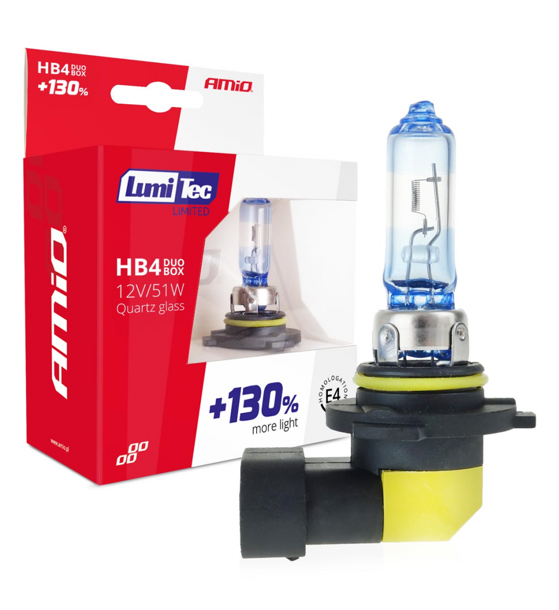 SET 2 BECURI HALOGEN, HB4, 12V, 51W, LUMITEC LIMITED +130% DUO