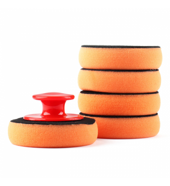 Set bureti auto aplicare ceara, maner 10 cm, 5 piese  Set bureti auto aplicare ceara, maner 10 cm, 5 piese