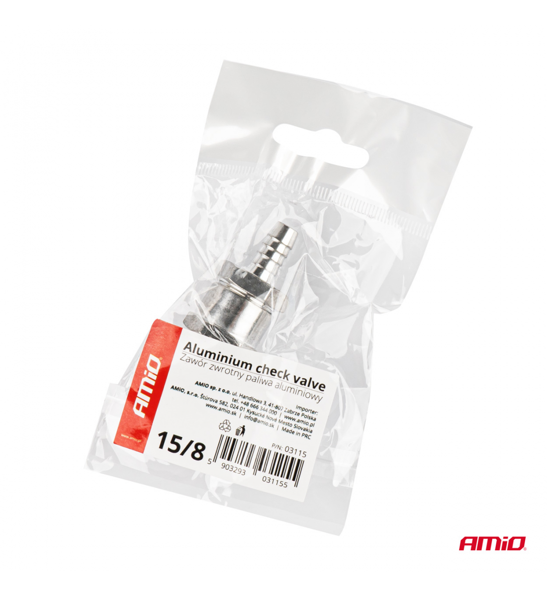 Supapă de reținere din aluminiu 8mm