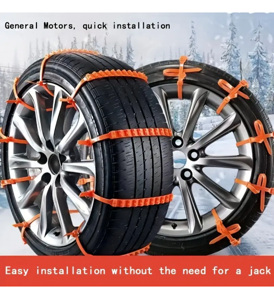 Set 8 Coliere antiderapante pentru anvelope, reutilizabile