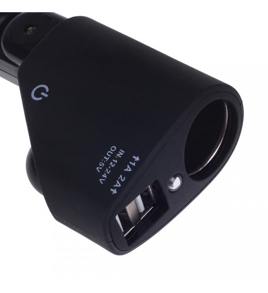 Incarcator auto, bricheta, include două porturi USB, 12 sau 24 V, 1A, 2A.